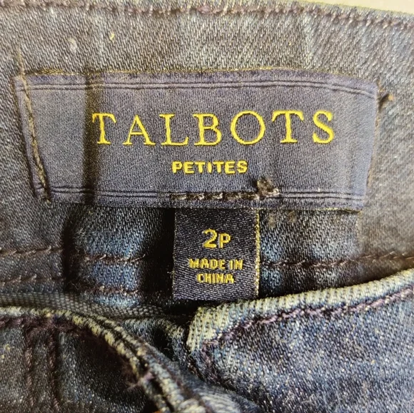Talbots dark blue denim mini skirt Women's size 2p - Picture 3 of 3